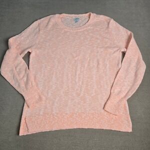 J. Crew Marled Peach Crewneck‎ Sweater XS Lightweight Knit Pullover Casual